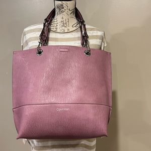 Calvin Klein Faux Leather Tote/Crossbody Bag